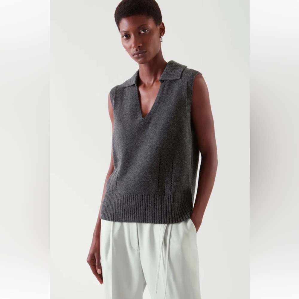 COS Charcoal Knit Sleeveless Top